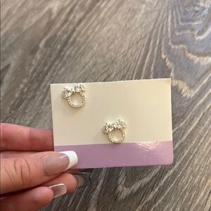 Disney Silver Sparkling Cluster Earrings